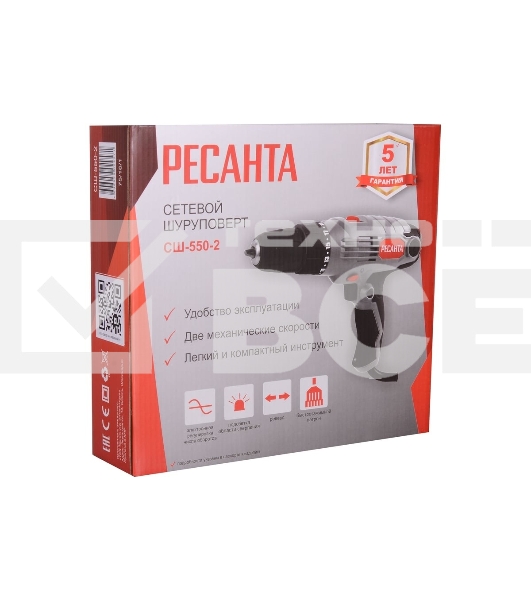 Дрель-шуруповерт Ресанта СШ-550-2 550Вт