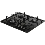Варочная поверхность MONSHER/ Варочная поверхность MONSHER, газ, High-Tech, 59 см, автоматический электроподжиг, газ-контроль, форсунки под сжиженый газ, SABAF конфорки, чугунные решетки, черный, фото4