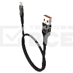 Дата-кабель Maxvi MC-33L USB-Lightning 2.4А, прозрачный корпус, LED подсветка, 1м, черный, фото2