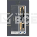 Набор ручек Parker Urban Core FK200 (CW2093381) Muted черный GT сталь нержавеющая, подарочная коробка ручка перьевая, ручка шариковая, фото 1