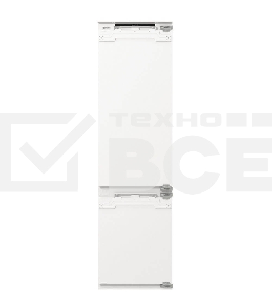 Встраиваемый холодильник Gorenje NRKI519E82WF, 193 см, электронное управление, цифровой дисплей, Wi-Fi, NoFrost Dual, Multiflow 360, контейнер CrispZone с контролем влажности, функция ConvertActive, AdaptTech, MultiAdjust, жесткое крепление, инверторный компрессор, уровень шума 35 дБ