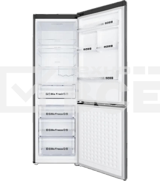 Холодильник Maunfeld MFF195NFIX10 нержавеющая сталь двухкамерный 252/98л морозилка снизу, No Frost