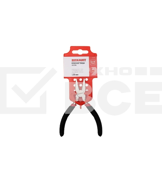 Плоскогубцы Rexant 12-4601 Мини 120 мм, никелированные, авторазжим, обливные рукоятки