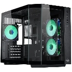 Корпус mATX Eurocase M2771 black, без БП, закаленное стекло 2 стороны, фото 1