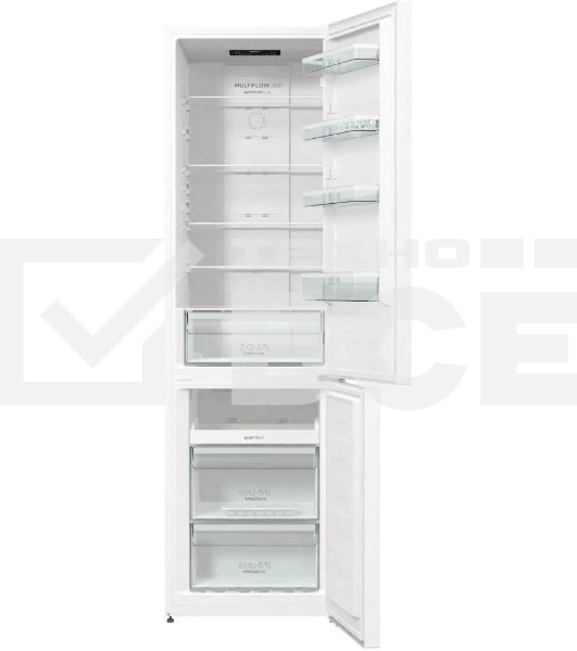 Холодильник Gorenje NRK6201PW4 белый двухкамерный 235/96л морозилка снизу