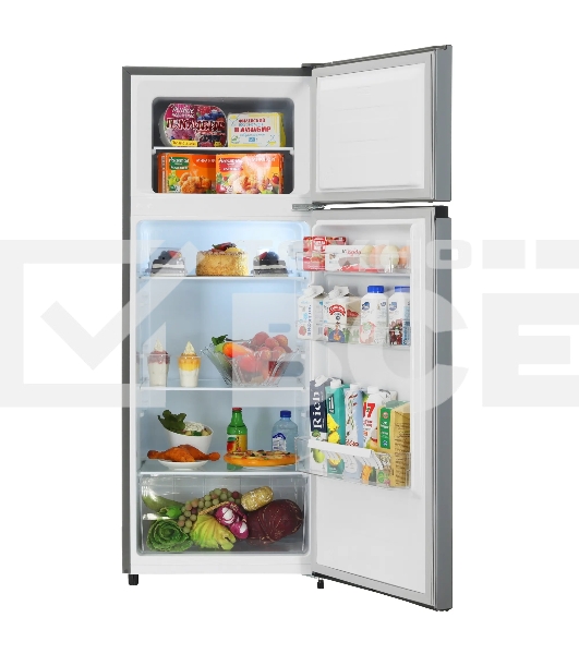 Холодильник Kraft KF-DF340S серебристый двухкамерный 164/41л морозилка сверху