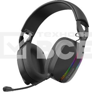 Гарнитура MARVO HG9086W Pulz 70W чёрный, беспроводная + проводная, радиоканал, до 10 ч, съёмный микрофон, подсветка, совместимость с PS5, Xbox