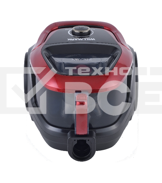 Пылесос Willmark VC-2630CYM ярко-красный, 450/2000 Вт, уборка сухая, пылесборник контейнер 2.5 л