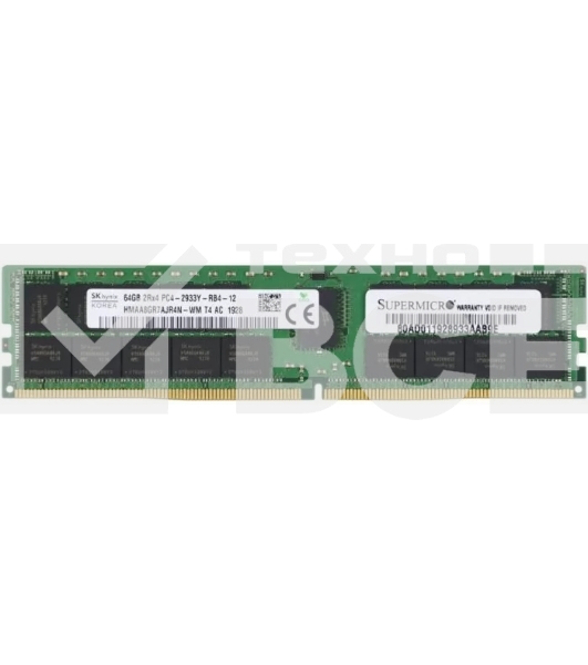 Оперативная память Hynix, DDR4, 64Gb (1x64GB), 2933MHz, CL21, ECC, RDIMM, OEM