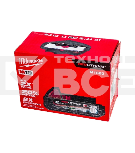 Аккумулятор Milwaukee M18 B2 Li-Ion2Ач 4932430062