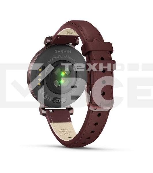 Смарт-часы Garmin Lily 2 Classic темно-бронзовый, ежевичный кожаный ремешок 35,4мм