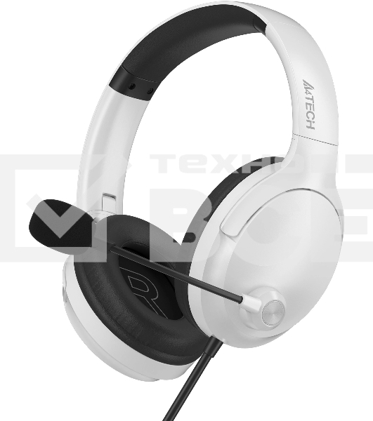 Наушники с микрофоном A4Tech Fstyler FH280U белый  2м мониторные USB оголовье