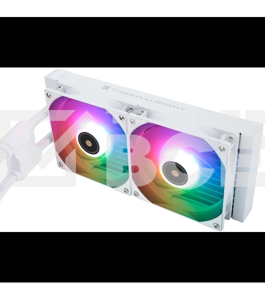 Водяное охлаждение для процессора Thermalright Frozen Notte 240 White ARGB V2 белый (240mm, ARGB/ Fans: 2x120mm, 72.37CFM, 27.7dBA, 2000RPM/ Pump height 54mm, 28dBA, 5300RPM, Rad thickness 27mm/ S: 1200, 1700, 1851, 2011, 2066, 115X, AM2, AM2+, AM3, AM3+,