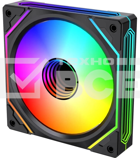 Вентилятор для корпуса Bloody BD-CF120ARGB5 LCD ARGB черный, 120 мм, 1600 об/мин, 26 дБ, 4 pin