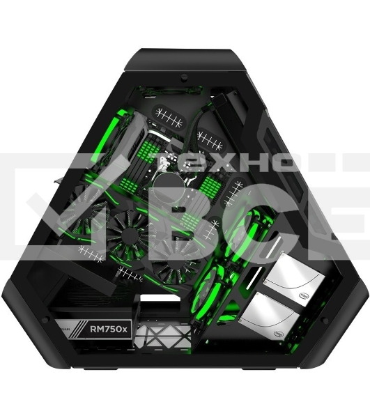 Компьютерный корпус JONSBO TR03-G Black без БП, боковая панель из закаленного стекла, mini-ITX, micro-ATX, ATX, черный