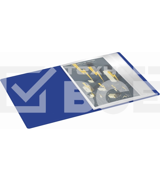 Папка с 80 прозрачными вкладками Silwerhof Eco A4, пластик, 0.7мм, синий