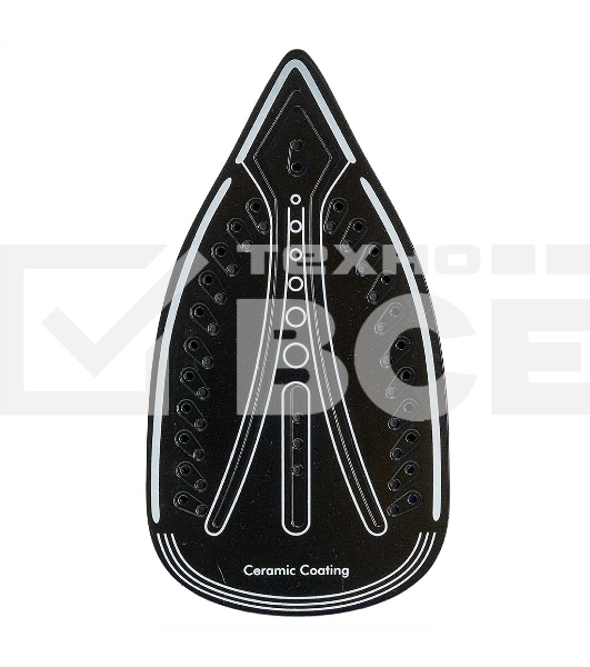 Утюг Delta DL-353 черный с фиолетовым, 2400 Вт, 28 г/мин, 135 г/мин, 350 мл