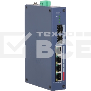 Коммутатор Dahua DH-CHS4206-4ET-90 4-портовый PoE управляемый 4 RJ45 10/100 Мбит/с (PoE/PoE+/Hi-PoE), 2 SFP 1000 Мбит/с (uplink); PoE: порт 1 до 90Вт IP30, IK06; монтаж на DIN-рейку