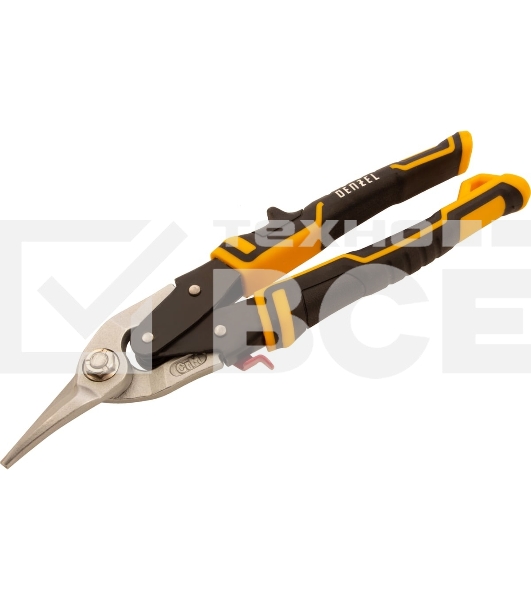 Ножницы по металлу Denzel 270 мм, прямой и левый рез,сталь-СrMo, трехкомп.рук-ки