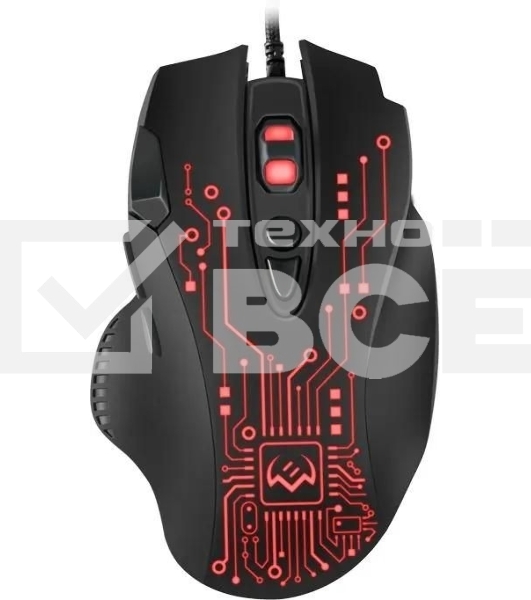Мышь проводная SVEN RX-G715 черный, 3200 dpi, USB, кнопки - 8