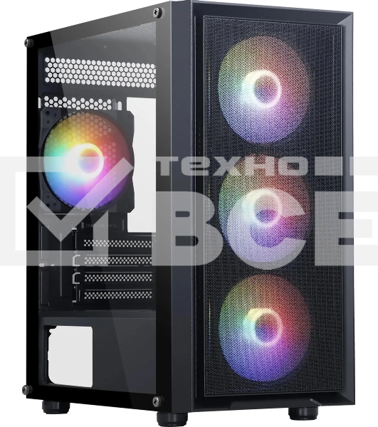Компьютерный корпус Accord M203 черный без БП ATX 2xUSB2.0 1xUSB3.0 1xUSB3.1 audio bott PSU