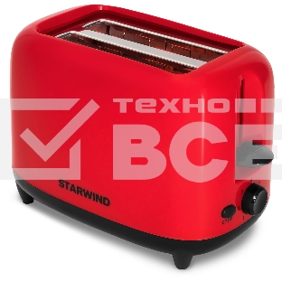 Тостер Starwind ST7003 700Вт красный/черный
