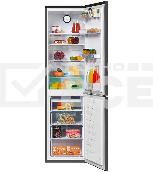 Холодильник Beko B3R0CNK332HG темно-серый двухкамерный 200/100л морозилка снизу, No Frost