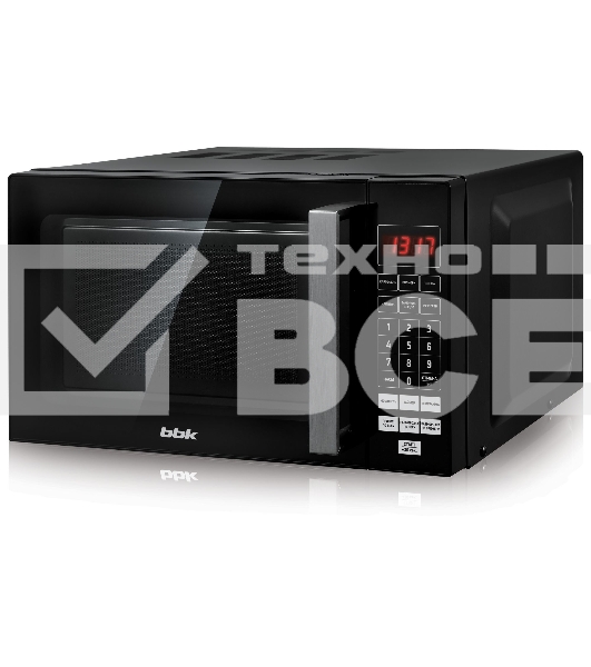Микроволновая печь BBK 20MWS-779S/B чёрный, 20 л, 700 Вт, переключатели - сенсор