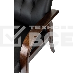 Кресло офисное Бюрократ T-9928WALNUT-CF черный, кожа, на ножках, дерево, фото7