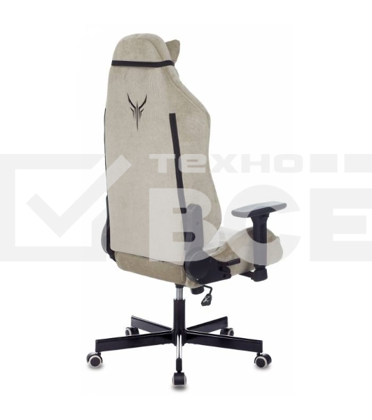 Кресло игровое Knight N1 Fabric бежевый Light-21, с подголов. крестовина металл