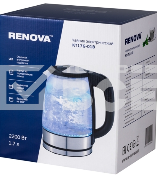Чайник электрический Renova KT17G-01B 1,7 л