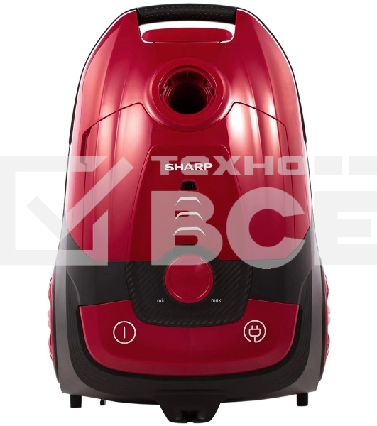 Пылесос Sharp ECKB19RR, красный/черный, 350/1900 Вт, уборка сухая, пылесборник мешок 2.3 л