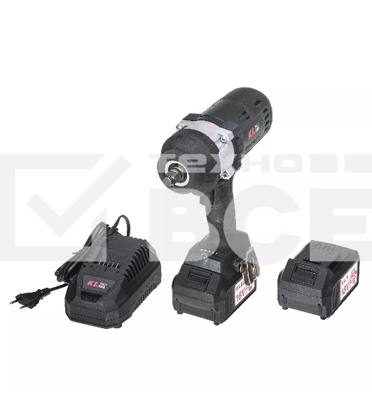 Профессиональный бесщеточный гайковерт аккумуляторный KLPRO KLSS18BHX-50 (18В, Li-ion-2шт, 5.0Ач, 800Нм, 2 скорости, подсветка,З/У,в кейсе)