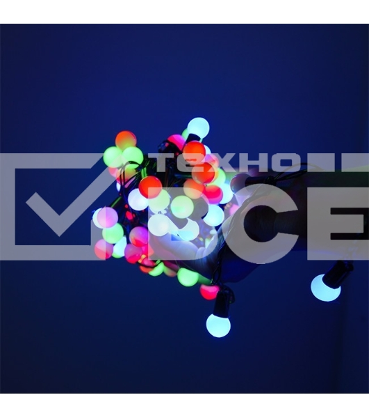 Гирлянда светод. уличная Funray Шарики,SE-BL-20200M, 20M,200LED,мульти(3цв.),IP44,черн.шн.1,2м,СОЕД,