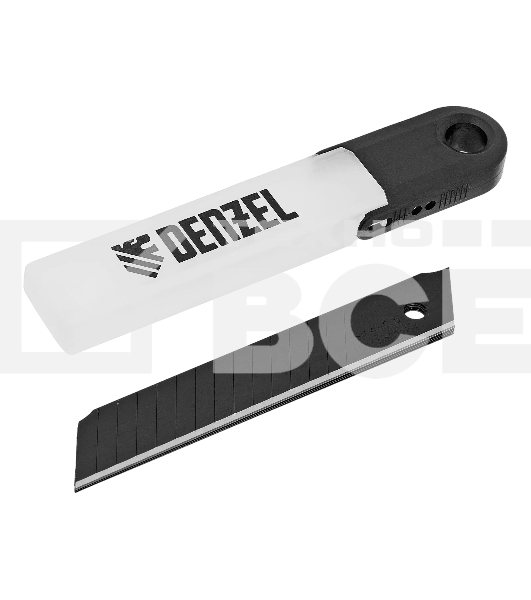 Лезвия Denzel 18 мм, сталь SK4 - 0,5 мм, супер острые, многосегментные, 5 шт.