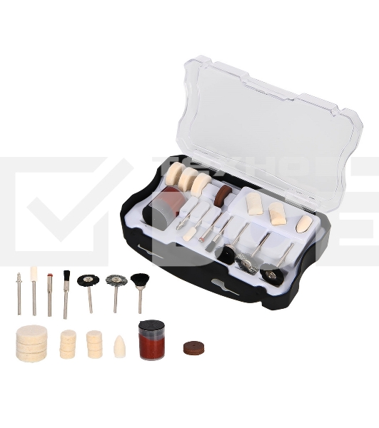 Набор оснастки для гравера (20 шт) Deli DH-ZMT02-EH1 хвостовик 3,2мм, пласт. кейс