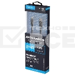 Дата-кабель Maxvi MC-33L USB-Lightning 2.4А, прозрачный корпус, LED подсветка, 1м, черный, фото3