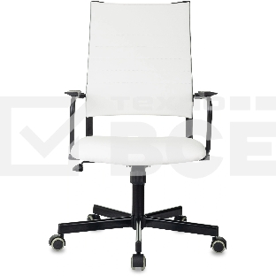 Кресло руководителя Бюрократ CH BALANCE белый экокожа крестов. металл черный