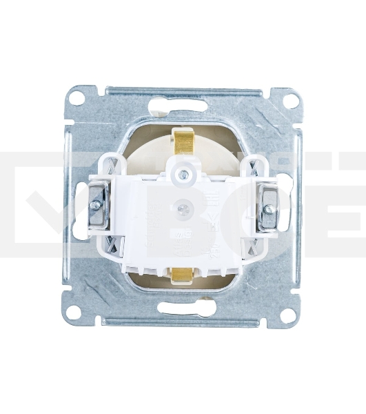 Механизм розетки 1-м СП AtlasDesign с заземл. защ. шторки 16А алюм. SchE ATN000345