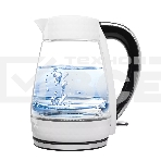 Чайник электрический Polaris PWK-1704-СGL белый/черный, 2200W, 1,7 л, стекло, подсветка, фото7