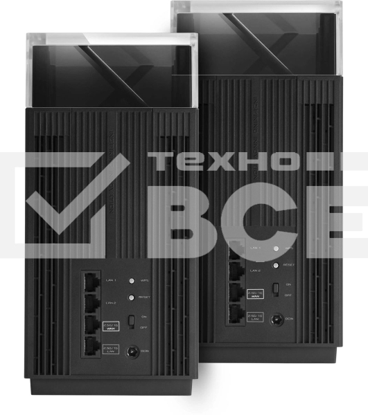 Роутер ASUS ET12(2-PK), из 2 точек доступа, 802.11 a/b/g/n/ac/ax, 2,4 + 5 гГц; 90IG06U0-MO3A20