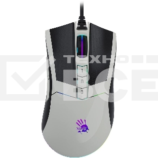 Мышь проводная A4Tech Bloody W90 Max белый/черный, 10000 dpi, USB, кнопки - 10