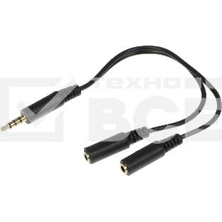 Адаптер аудио A4Tech AD-3P 2xJack 3.5 (f)/Jack 3.5 (m) 0.2м. черный