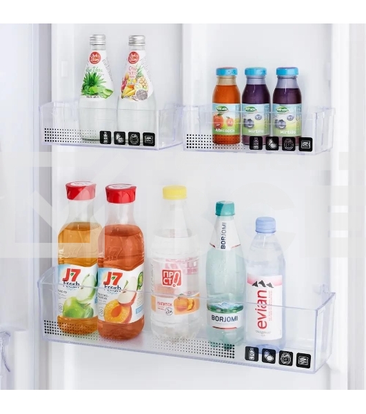 Холодильник Maunfeld MFF195NFIX10 нержавеющая сталь двухкамерный 252/98л морозилка снизу, No Frost