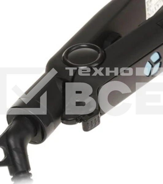 Выпрямитель для волос Galaxy GL 4505 черный/голубой, 27,5/57 мм, 200 °C, 1 режим