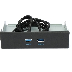 Планка USB 3.0 на переднюю панель 5.25' Gembird FP5.25-USB3-2A, USB, 2xUSB-A 3.0, USB, фото 1