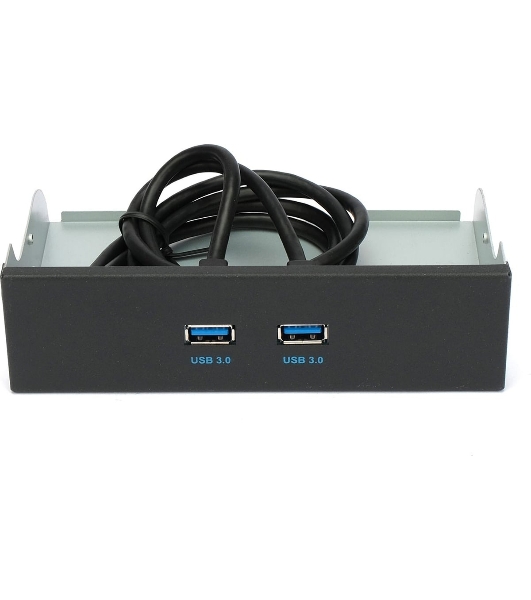 Планка USB 3.0 на переднюю панель 5.25' Gembird FP5.25-USB3-2A, USB, 2xUSB-A 3.0, USB
