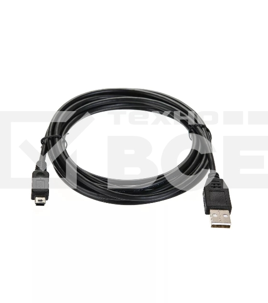Кабель USB 2.0 A-->mini-B 5P (3,0м) чёрный, Telecom <TC6911BK-3.0M>