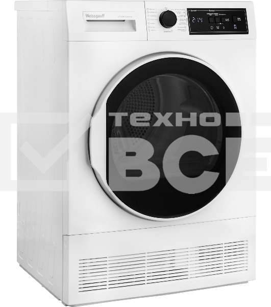 Сушильная машина WEISSGAUFF WD 56108 D Condenser белый, 8 кг, сушка - конденсационная, программ - 15, 59.6 x 84.5 x 59.3 см