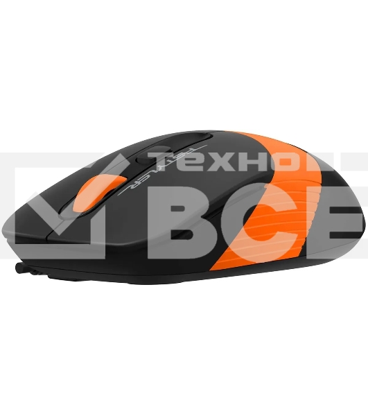 Мышь проводная A4Tech Fstyler FM10S черный/оранжевый, 1600 dpi, USB, кнопки - 4